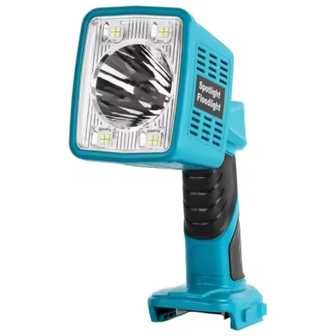 16W Cordless LED Flashlight for Makita 18V 1600LM USB Charger for Camping, Fishing, Car Repair, Job 