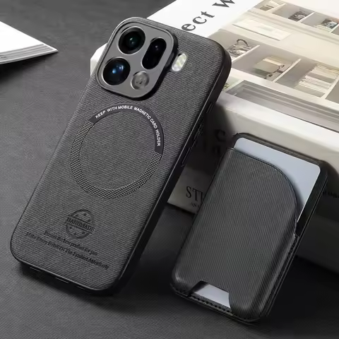 Luxury Case For OPPO Find X9 Pro 5G 2In1 Detachable Leather Card Funda for Oppo Find X9 Magnet Back 