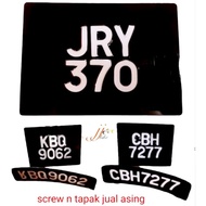 NUMBER PLATE MOTOR PLAT KETUK spray paint  NUMBER PLATE KETUK  PLATE NUMBER ZINC  BESI MOTOR💥 (WHITE