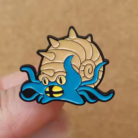 Pokemon Omastar Anime Brooch For Backpacks Enamel Pin Metal Brooch Pin For Women Badges Pin Brooches