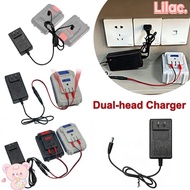 VIOLETLILAC Lithium Battery Charger, Overload Protection 18/21V/24V Lithium Dual-head Charger, Unive