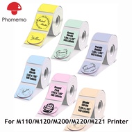 6 Rolls-Color Round Thermal Label Sticker For Phomemo M110/M120/M200/M220/M221/241BT/D520 Printer,50