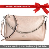 Coach Handbag With Gift Paper Bag Crossbody Bag With Gift Bag Carrie Crossbody Platinum / Silver # F39207
