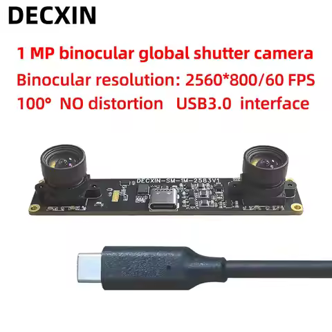 1 million ov9281 black and white global shutter binocular synchronous camera motion capture USB 3.0