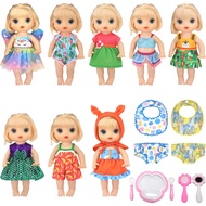 17 Pieces Doll Clothes Outfits for Alive Baby Doll Clothing Fits 13 14 14.5 Inch American Doll Cloth