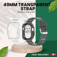 [New] Sport Transparent Band + Case Compatible with Smart Watch U25Max/U3 LITE/A10 49MM Watch Transp