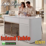 Island table, bar table, dining table - White - Klang Valley