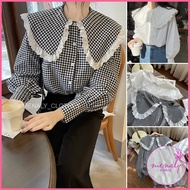 Women's dumpling-style shirt with lace collar and large puff sleeves AH014, beautiful women's dumpli