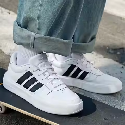 2026 Sport Adidas IH0856 White Black Low Cut Casual Sneakers Cloudfoam Cushion EVA Outsole Skate Sho