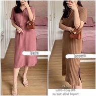 COD DRESS KERAH WANITA KEKINIAN KS KNIT STRET IMPORT PREMIUM