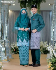 [EMERALD GREEN] Baju Nikah Songket/Full Set Baju Nikah/Baju Nikah/Baju Tunang/Baju Kurung Songket Pl