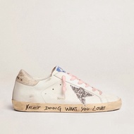 GGDB Cowhide Star White Women's Shoes - Inner Heightening