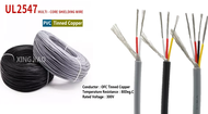 20AWG Wire Shielded Wire 3 Core Aluminum Foil Tinned Copper Braid Shielded Wire For Audio UL2547 2M