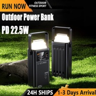 Bank kuasa Camping Powerbank 50000mAh/100000mAh PD22.5W 3.0USB Fast Charger LED Light Cable Outdoor 