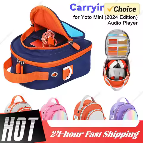 For Yoto Mini (2024 Edition) Audio Music Player Carrying Case Travel Storage Bag Card Holder Hold Up