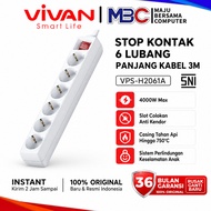 VIVAN 6 Hole + PowerStop Kontak LB3 LB4 LB5 LB6 VPS-H2031A H2051A H2061A White Switch