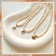 🪸JULIE NECKLACE 🏝️มุกเเท้ ชุบทองคำขาว 14k สร้อยไข่มุกเเท้ สร้อยคอไข่มุกน้ำจืด ชุบทองคำขาว ไม่ลอกดำ ไข่มุก สร้อยมุก