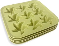 AJbells Starfish/Flower Shaped Ice Cube Tray,Silicone Mould for Wax Melts,Mini Candy Molds,9 Holes Silicone Ice Cube Mold for Water,Soda,Herbs,Juice,Chocolate and Whiskey,Red,Green (Green)