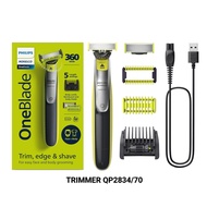 Philips Norelco OneBlade 360 Face + Body Trimmer and Body Hair Trimmer Kit 5in1 Adjustable Comb QP28