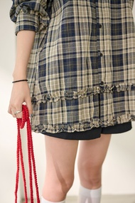Áo sơ mi babydoll kèm short Ichi Blouse - 𝒃𝒚 𝑼.𝒇𝒐𝒖𝒏𝒅