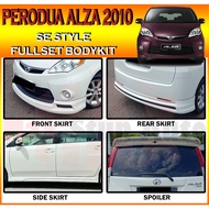 PERODUA ALZA 2010-2013 SE STYLE FULLSET BODYKIT (SE) ALZA FRONT SKIRT SIDE SKIRT REAR SKIRT SPOILER ALZA BODY KIT