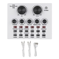[sillyshuai]V8 Sound Card Audio Mixer Karaoke Recording External Studio Record Mic for PC Computer