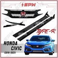Honda Civic FC (2016-2021) OEM Type-R Front Grill Side Skirt Lip Lips Skirt Skirting Honda Logo Embl