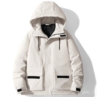 ! Down Jacket Winter New Thickened Hooded down Jacket Men's Short Youth White Duck down Warm Leisure Trendy Coat2022