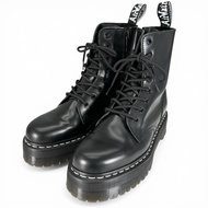 全新 ▲ Dr.Martens Martens 32196001 JADON 白色縫線 8 孔皮靴 黑色 UK8 男款，附鞋盒和防塵袋