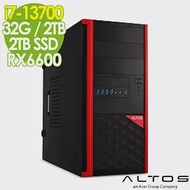 Acer Altos 安圖斯 P150F8 (i7-13700/32G/2TB+2TB SSD/RX6600-8G/700W/W11P)