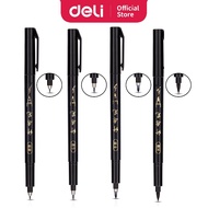 Deli Calligraphy Brush Pen Thick and Absorbent Japanese Chinese Art Jawi Lettering Tulisan Pen Art