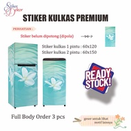 Premium Glossy Vinyl Refrigerator Stickers 1 Door and 2 Doors Cool Abstract Motif 6