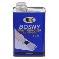 น้ำยาลอกสี bosny b228 b-228 ขนาด 1/4 กล.  ใช้กับพื้นผิวโลหะเท่านั้น น้ำยาลอกสี บอสนี่  Bosnyขนาด 1/4