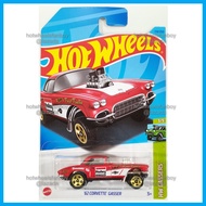 Hot Wheels 62 Corvette Gasser HW 2023 Gassers 3/5 Red Chevrolet Sport Car kereta hotwheels 62 corvet