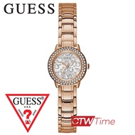 (ผ่อนชำระ สูงสุด 10 เดือน) Guess GEM HORLOGE นาฬิกาข้อมือผู้หญิง สายสแตนเลส รุ่น GW0028L3 (สีโรสโกลด์)