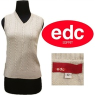 EDC BY ESPRIT LIGHT BROWN CREAM VEST SIZE 12
