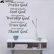 [Sunnylife] Bible Verse Vinyl Wall Stickers Decals Scripture Quote Prayer Room Background