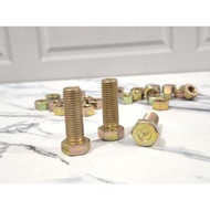 Yellow Bolt 103.530mm Yellow Hexagon Bolt Nut Hex Bolt Nut/