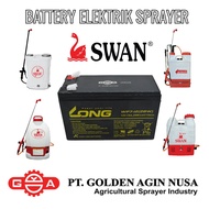 AKI SPRAYER SWAN / BATTERY SPRAYER SWAN ELEKTRIK / BATRAI TENGKI SWAN / BATRAI SPRAYER ELEKTRIK / ACCU SPRAYER ELEKTRIK / AKI TENGKI CES SWAN