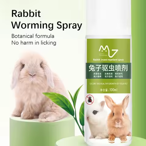 New Rabbit Supplies Complete Set Cleaning Deodorizing Pet Rabbits External Anthelmintic Spray Inhibi