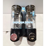 Agusto double black Soap dispenser / Agusto black liquid Soap and shampoo dispenser