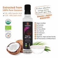 Organic MCT Oil Coconut Based 100%, No Trans Fat, No Cholesterol (USDA, EU certified) 275ml