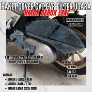 CVT CVR COVER PACKAGE AIR FILTER NMAX AEROX LEXI THICK ACRYLIC MATERIAL FREE AIR FILTER COVER BOLT N