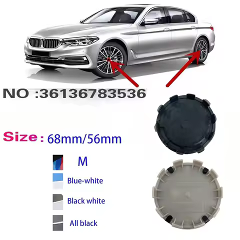 4pcs 56mm 68mm Car Wheel Center Hub Cover Badge Emblem for BMW E87 E30 E46 E28 E34 E39 E60 F02 F18 F