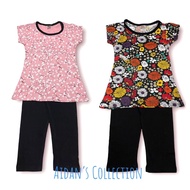 Pyjamas Girls / Baju Tidur Kanak-Kanak Perempuan / Tshirt dan Seluar Panjang ( 1 - 8 Tahun )
