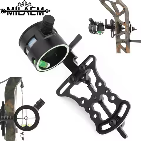 Archery Compound Bow Sight 2 Pin 0.019 Optical Fiber Pin Aviation Aluminum Adjustable Pointer Shooti