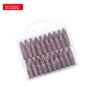 Bit Silang Dwi Kepala Gerudi Elektrik Set Pemutar Skru Elektrik 25mm Bit Angin S2PH2 Bilah S2 Keluli