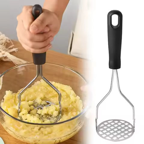 Kitchen Gadget Creative Mud Press Masher Puree Juice Maker Stainless Steel Potatoes Crusher Pusher F