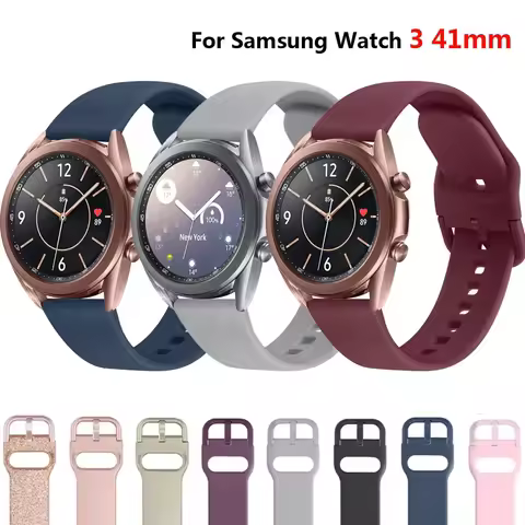 Silicone Strap for Samsung Galaxy Watch 3 41mm Band Soft Bracelet Wristband for Galaxy Watch 3 41mm 