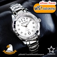 GRAND EAGLE นาฬิกาข้อมือผู้หญิง สายสแตนเลส รุ่น AE013L - Silver/White